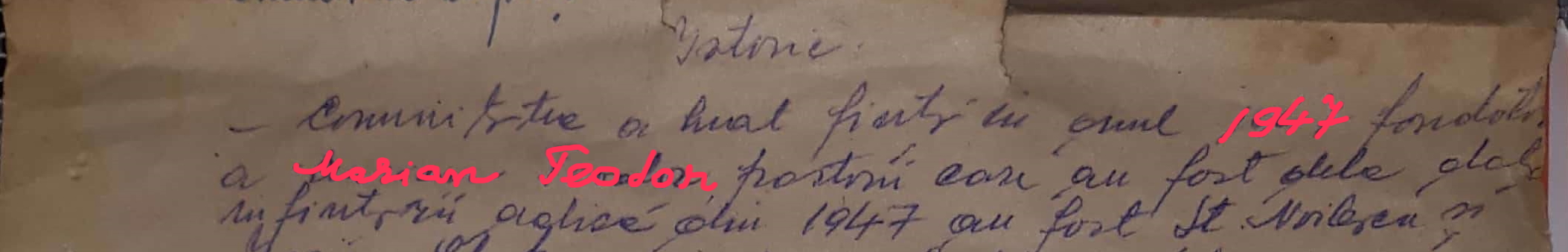 Document înființare